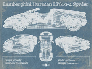 14" x 11" / Unframed Cutler West Lamborghini Huracán LP610-4 Spyder