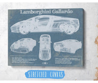Cutler West Lamborghini Gallardo Vintage Blueprint Auto Print