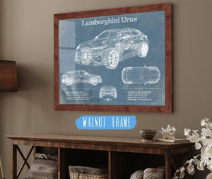 Cutler West Lamborghini Urus 2019 Vintage Blueprint Auto Print