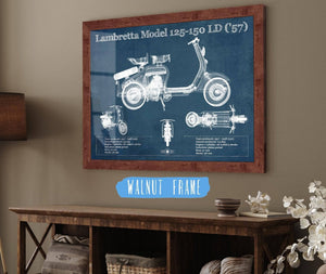 Cutler West Lambretta Model 125 150 LD ('57) Vintage Blueprint Motorcycle Print