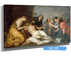 24" x 16" / Stretched Canvas Wrap Cutler West Lamentation Over The Dead Christ by Anthony Van Dyck