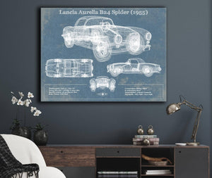 Cutler West Lancia Aurelia B24 Spider (1955) Blueprint Vintage Auto Print