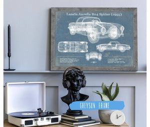 Cutler West Lancia Aurelia B24 Spider (1955) Blueprint Vintage Auto Print