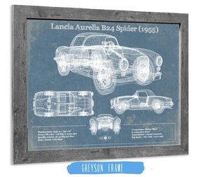 Cutler West Lancia Aurelia B24 Spider (1955) Blueprint Vintage Auto Print