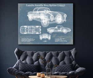 Cutler West Lancia Aurelia B24 Spider (1955) Blueprint Vintage Auto Print