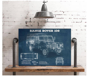 Cutler West Land Rover 109 Vintage Blueprint Auto Print