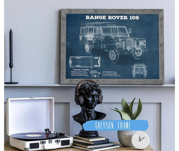 Cutler West Land Rover 109 Vintage Blueprint Auto Print