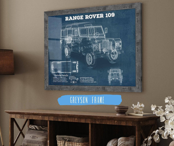 Cutler West Land Rover 109 Vintage Blueprint Auto Print