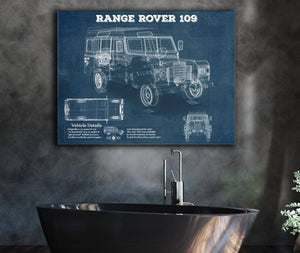 Cutler West Land Rover 109 Vintage Blueprint Auto Print