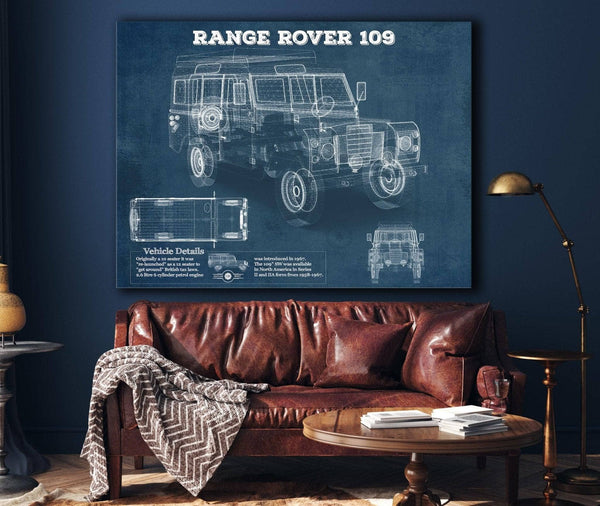 Cutler West Land Rover 109 Vintage Blueprint Auto Print