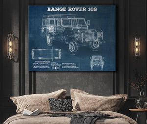 Cutler West Land Rover 109 Vintage Blueprint Auto Print