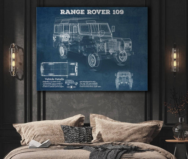 Cutler West Land Rover 109 Vintage Blueprint Auto Print