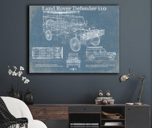Cutler West Land Rover Defender 110 Blueprint Vintage Auto Patent Print