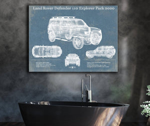 Cutler West Land Rover Defender 110 Explorer Pack Vintage Blueprint Auto Print