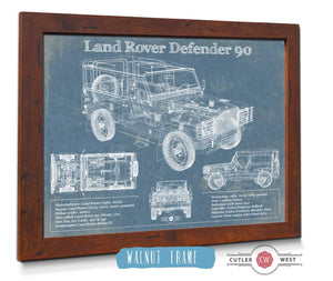 Cutler West Land Rover Defender 90 Blueprint Vintage Auto Patent Print