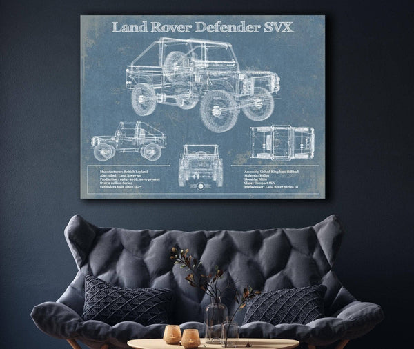 Cutler West Land Rover Defender SVX Blueprint Vintage Auto Patent Print