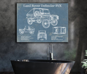 Cutler West Land Rover Defender SVX Blueprint Vintage Auto Patent Print