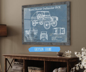 Cutler West Land Rover Defender SVX Blueprint Vintage Auto Patent Print