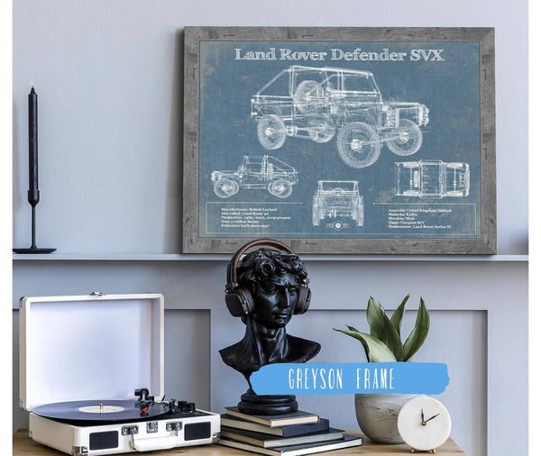 Cutler West Land Rover Defender SVX Blueprint Vintage Auto Patent Print