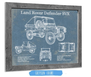 14" x 11" / Greyson Frame Cutler West Land Rover Defender SVX Blueprint Vintage Auto Patent Print