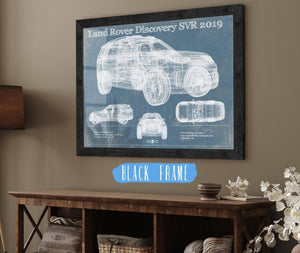 20" x 16" / Black Frame Cutler West Land Rover Defender SVX Blueprint Vintage Auto Patent Print