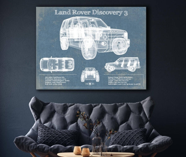 Cutler West Land Rover Discovery 3 Blueprint Vintage Auto Patent Print