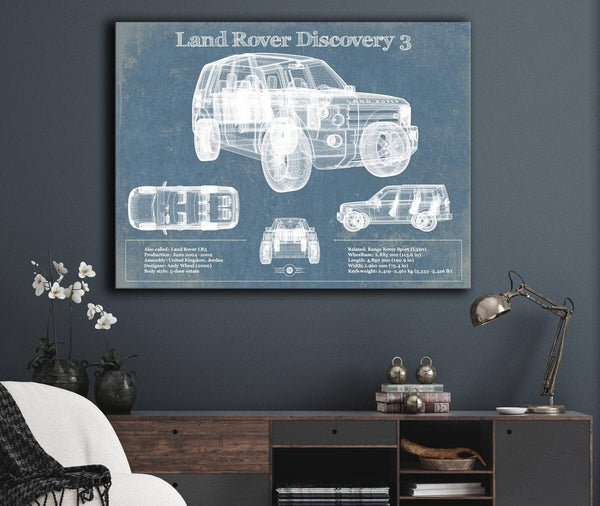 Cutler West Land Rover Discovery 3 Blueprint Vintage Auto Patent Print
