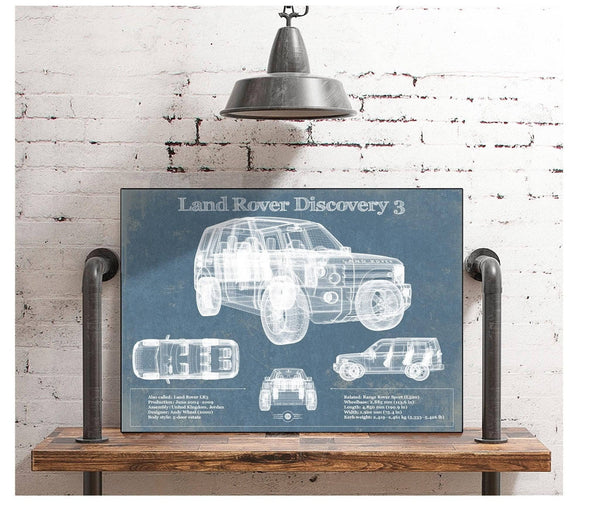 Cutler West Land Rover Discovery 3 Blueprint Vintage Auto Patent Print