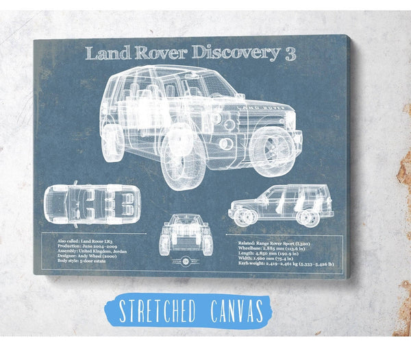 Cutler West Land Rover Discovery 3 Blueprint Vintage Auto Patent Print
