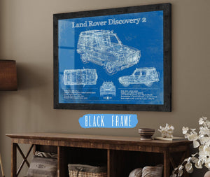 20" x 16" / Black Frame Cutler West Land Rover Discovery Series 2 Blueprint Vintage Auto Patent Print