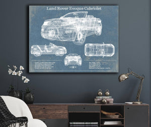 Cutler West Land Rover Evoque Cabriolet Blueprint Vintage Auto Print