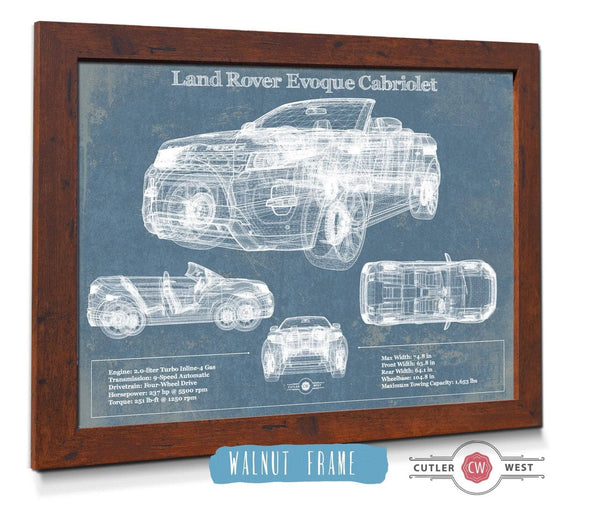 Cutler West Land Rover Evoque Cabriolet Blueprint Vintage Auto Print