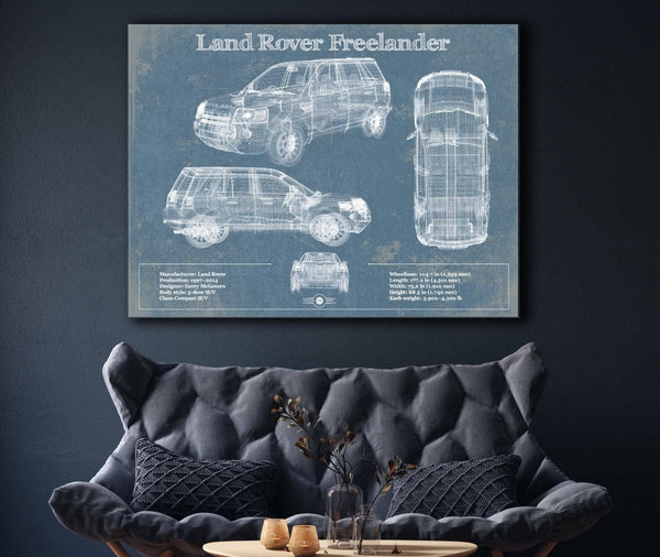 Cutler West Land Rover Freelander Vintage Blueprint Auto Print