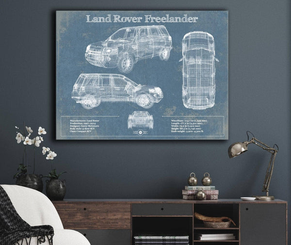 Cutler West Land Rover Freelander Vintage Blueprint Auto Print