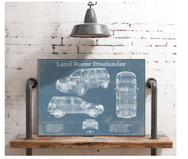 Cutler West Land Rover Freelander Vintage Blueprint Auto Print