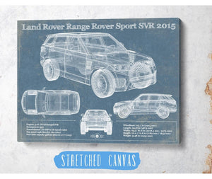 Cutler West Land Rover Range Rover Sport SVR 2015 Vintage Blueprint Auto Print