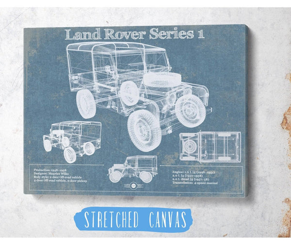 Cutler West Land Rover Series 1 Blueprint Vintage Auto Patent Print