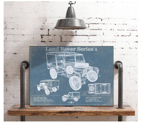 Cutler West Land Rover Series 1 Blueprint Vintage Auto Patent Print