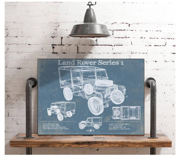 Cutler West Land Rover Series 1 Blueprint Vintage Auto Patent Print