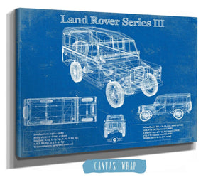 Cutler West Land Rover Series III 109" Blueprint Vintage Auto Patent Print