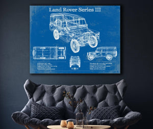 Cutler West Land Rover Series III 109" Blueprint Vintage Auto Patent Print