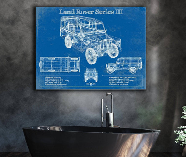 Cutler West Land Rover Series III 109" Blueprint Vintage Auto Patent Print