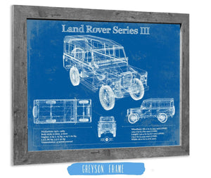 Cutler West Land Rover Series III 109" Blueprint Vintage Auto Patent Print