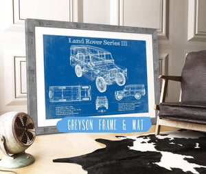 Cutler West Land Rover Series III 109" Blueprint Vintage Auto Patent Print