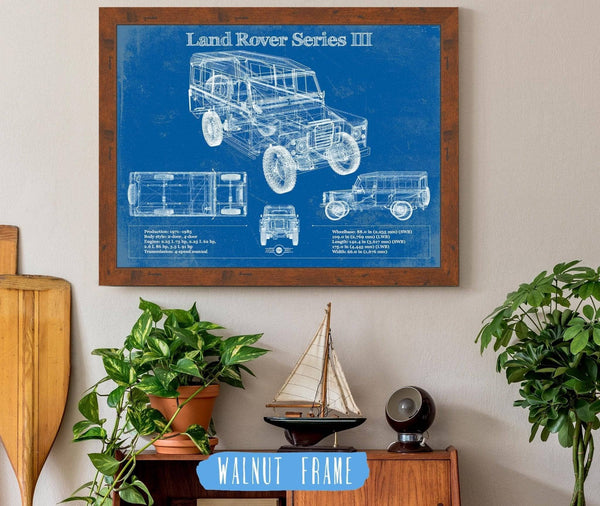 Cutler West Land Rover Series III 109" Blueprint Vintage Auto Patent Print