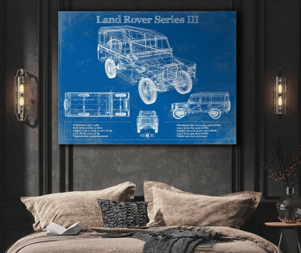 Cutler West Land Rover Series III 109" Blueprint Vintage Auto Patent Print
