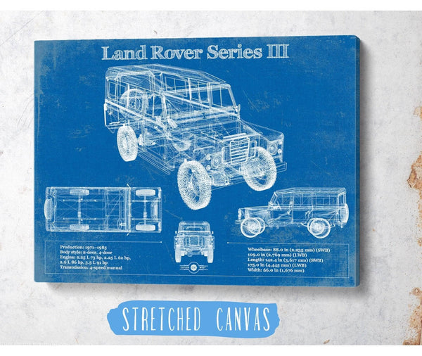 Cutler West Land Rover Series III 109" Blueprint Vintage Auto Patent Print
