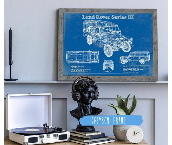 Cutler West Land Rover Series III 109" Blueprint Vintage Auto Patent Print