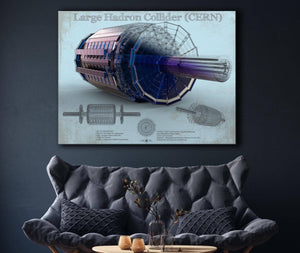 Cutler West Large Hadron Collider CERN Blueprint Wall Art