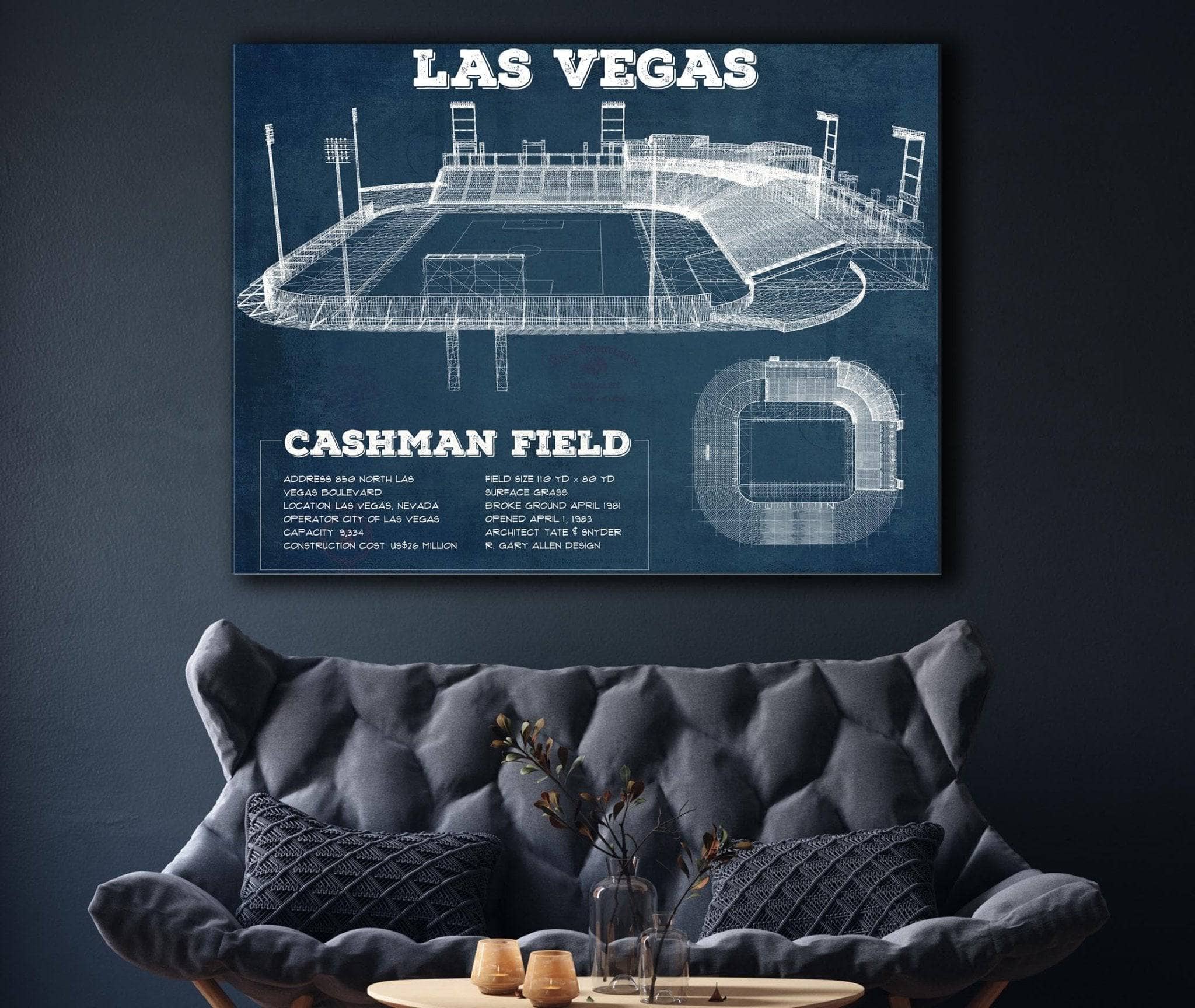 Las Vegas Lights- Vintage Cashman Field MLS Soccer Print